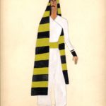 S. Rustaweli, „Witeź w tygrysiej skórze”, strój męski – wezyr arabski,1960; Rys. [Marian Garlicki] (ANK, Teatr Rapsodyczny w Krakowie, sygn. TRK 241)