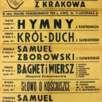 Afisz informujący o występach gościnnych w Łodzi, 1947 (ANK, Teatr Rapsodyczny w Krakowie, sygn. TRK 56c)