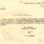 Zezwolenie na zorganizowanie i prowadzenie Teatru Rapsodycznego w Krakowie, 1945 (ANK, Urząd Wojewódzki Krakowski, sygn. UW II 3847)