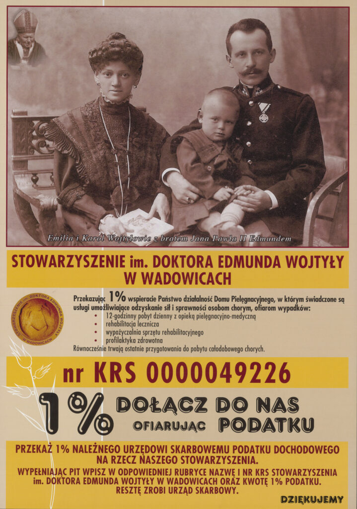 20. Plakat promujący Stowarzyszenie im. Doktora Edmunda Wojtyły 