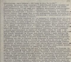 Chronologiczny zapis wydarzeń w KWK „Wujek”  od dnia 13.12.1981 (maszynopis, odpis)
ANK, Zbiór Solidarności, sygn. 29/1828/21 s. 53
