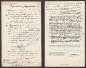 „Rozporządzenie pogrzebowe” Klemensa Bąkowskiego spisane w&nbsp;1923 r. i&nbsp;potem uzupełniane (ANK, Sąd Grodzki w&nbsp;Krakowie, sygn. 29/446/33737, UV 151/38)