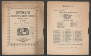 Drukowany wykaz uczniów szkoły św.&nbsp;Barbary (wówczas c.k. Szkoła Główna Wzorowa) w&nbsp;drugim półroczu roku szkolnego 1867/68 – Klemens Bąkowski wymieniony wśród uczniów wyróżniających się i&nbsp;nagrodzonych (ANK, Biblioteka, sygn. 2778).