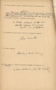 Arkusz zgłoszenia o&nbsp;zapomogę z&nbsp;Fundacji Wiśniewskiego, ANK, Akta miasta Krakowa, sygn. 29/33/IT 2150.